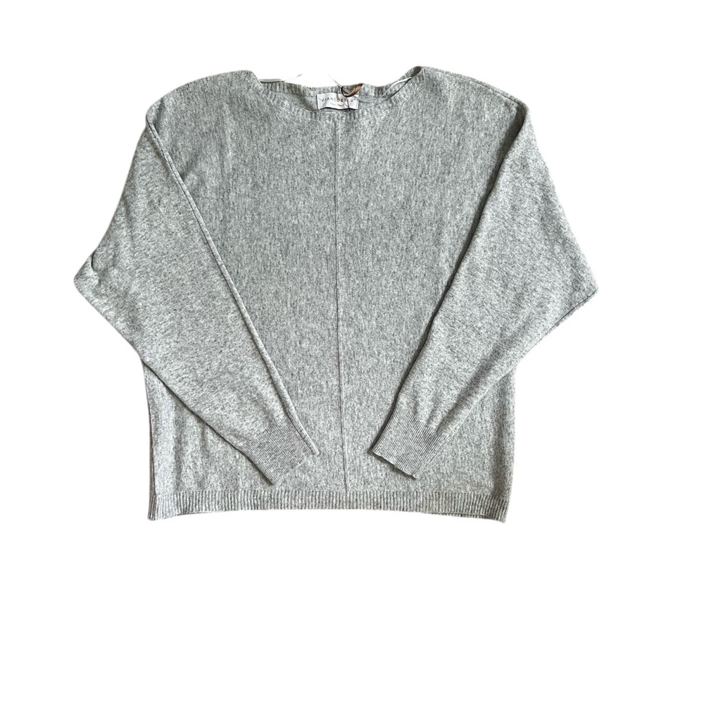 Bianco & blu Cashmere silk wool blend crewneck Sweater made in Italy